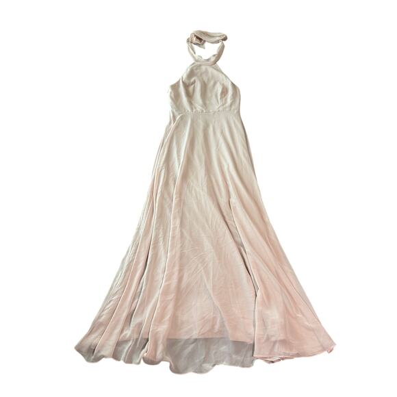 After Six High Neck Halter Backless Maxi Dress Cameo 1545 Size 10R‎ NWT Glam - Picture 2 of 10